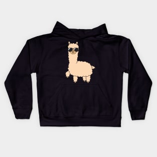 Cool alpaca with sunglasses Kids Hoodie